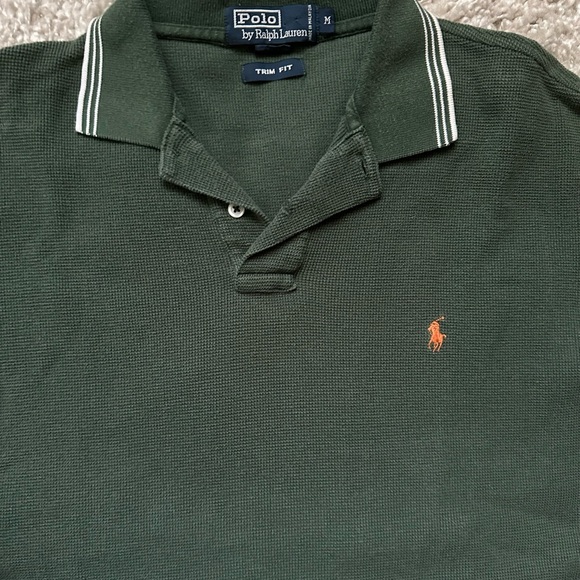 Vintage waffle knit Ralph Lauren polo shirt - Picture 4 of 5